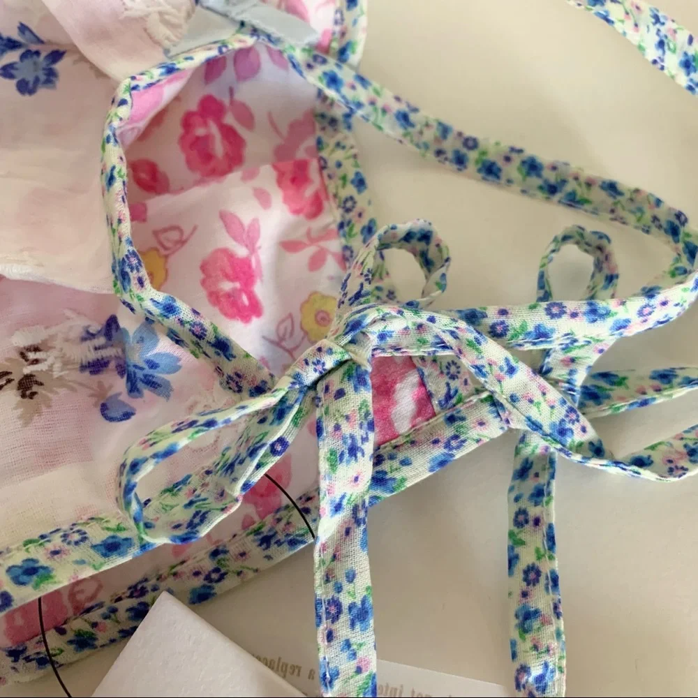 LoveShackFancy embroidered face mask ditsy floral